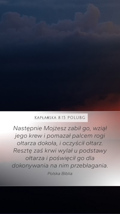 Kapłańska 8:15 POLUBG Bible Verse Image