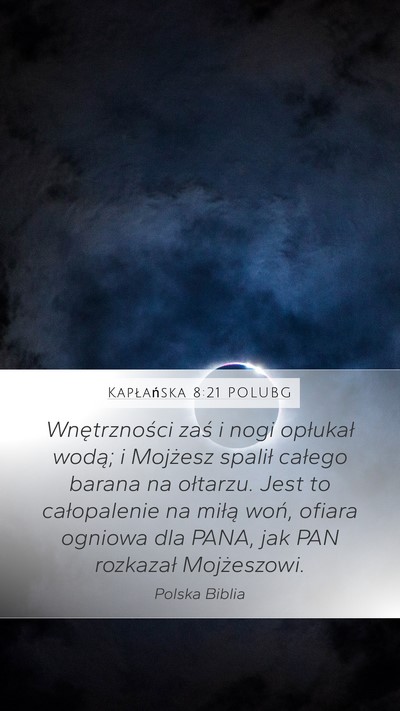 Kapłańska 8:21 POLUBG Bible Verse Image
