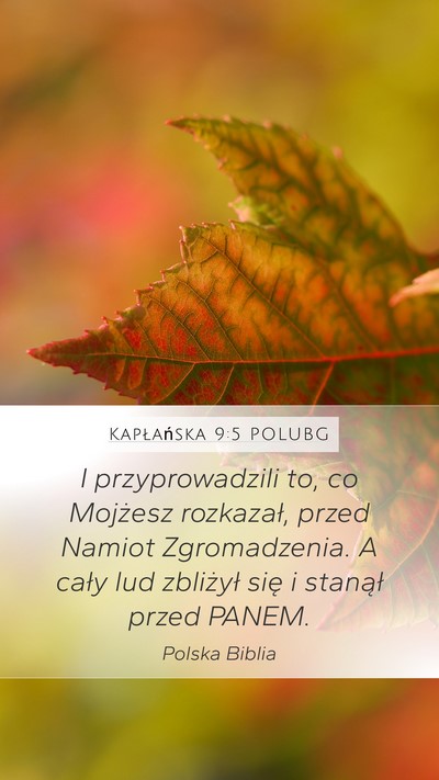 Kapłańska 9:5 POLUBG Mobile Phone Wallpaper - I przyprowadzili to, co Mojżesz rozkazał, przed - Mobile Bible Verse Wallpaper