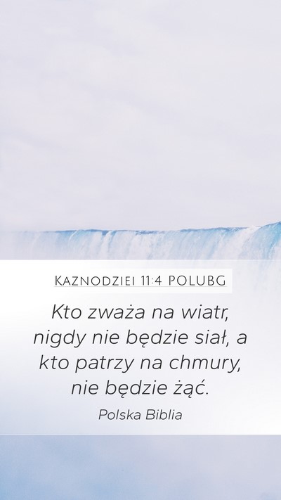 Kaznodziei 11:4 POLUBG Bible Verse Image