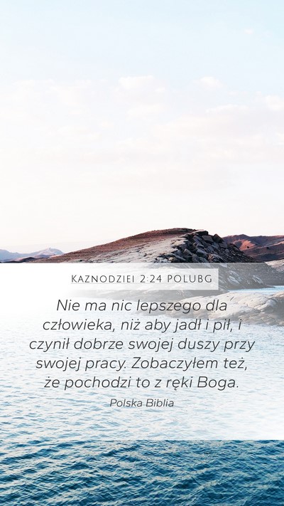 Kaznodziei 2:24 POLUBG Bible Verse Image