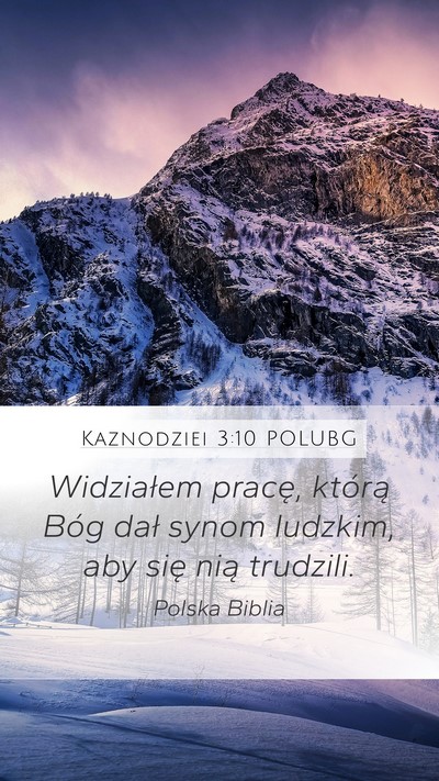 Kaznodziei 3:10 POLUBG Bible Verse Image