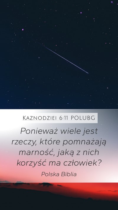 Kaznodziei 6:11 POLUBG Bible Verse Image