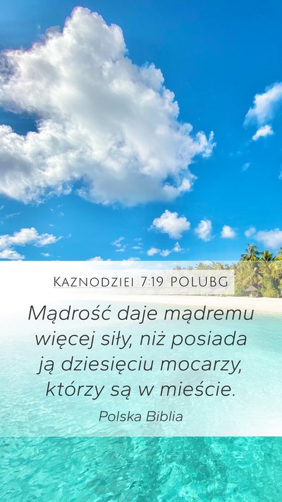 Kaznodziei 7:19 POLUBG Bible Verse Image