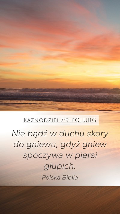 Kaznodziei 7:9 POLUBG Bible Verse Image