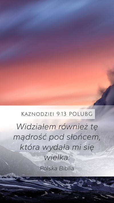 Kaznodziei 9:13 POLUBG Bible Verse Image