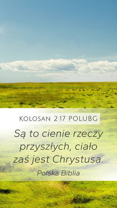 Kolosan 2:17 POLUBG Mobile Phone Wallpaper - Są to cienie rzeczy przyszłych, ciało zaś - Mobile Bible Verse Wallpaper