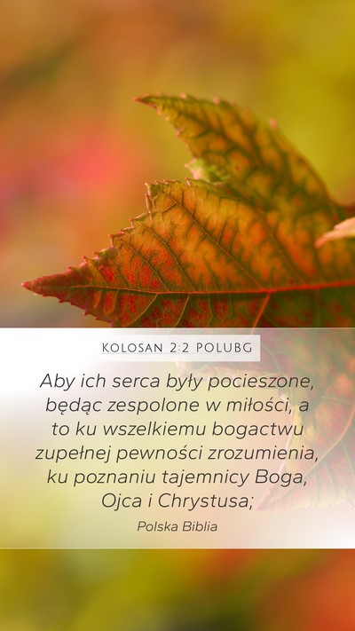 Kolosan 2:2 POLUBG Bible Verse Image