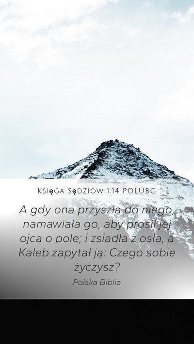 Księga Sędziów 1:14 POLUBG Bible Verse Image