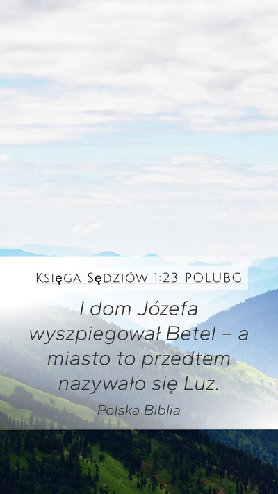 Księga Sędziów 1:23 POLUBG Bible Verse Image