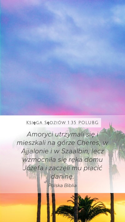 Księga Sędziów 1:35 POLUBG Bible Verse Image