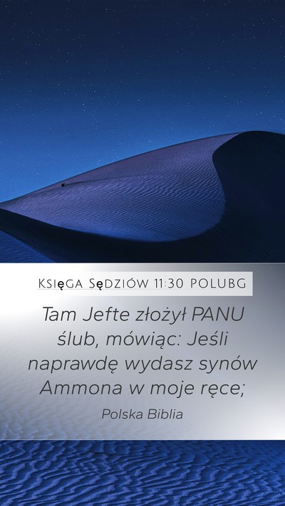 Księga Sędziów 11:30 POLUBG Bible Verse Image