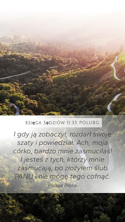Księga Sędziów 11:35 POLUBG Bible Verse Image