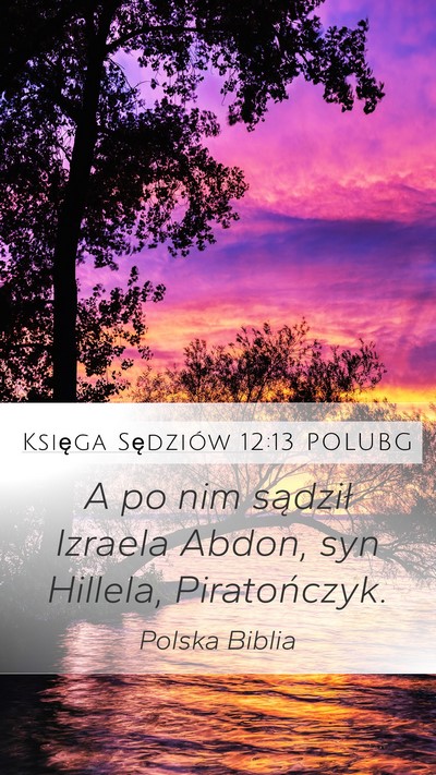 Księga Sędziów 12:13 POLUBG Bible Verse Image