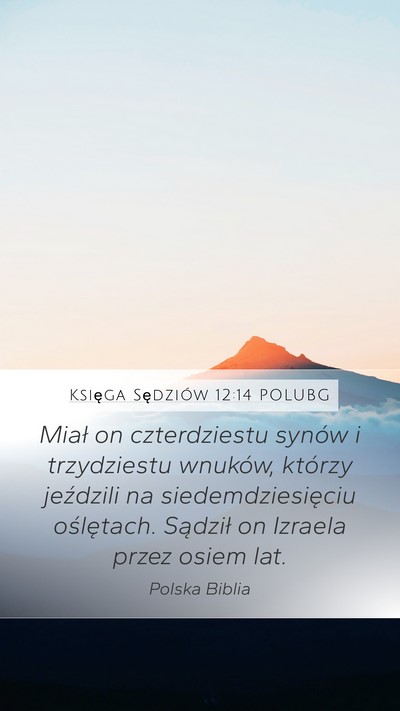 Księga Sędziów 12:14 POLUBG Bible Verse Image