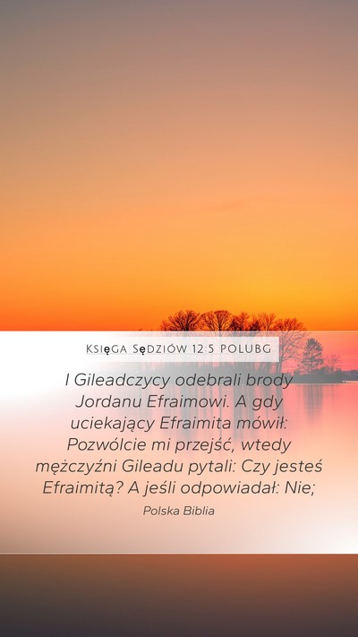 Księga Sędziów 12:5 POLUBG Bible Verse Image