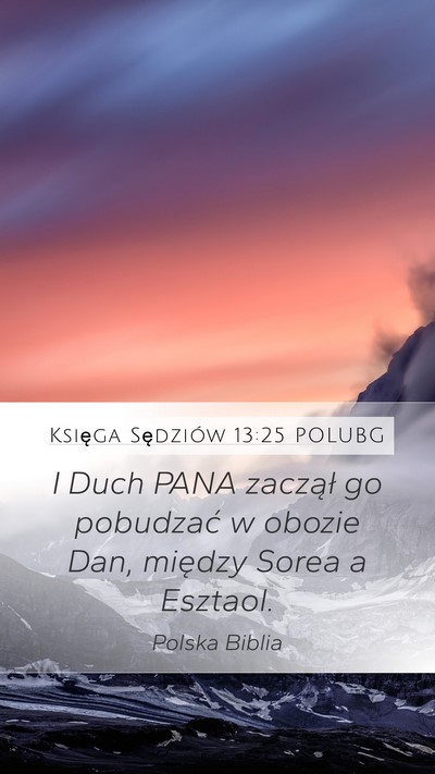 Księga Sędziów 13:25 POLUBG Bible Verse Image