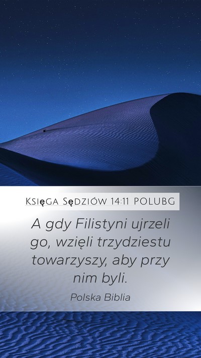 Księga Sędziów 14:11 POLUBG Bible Verse Image