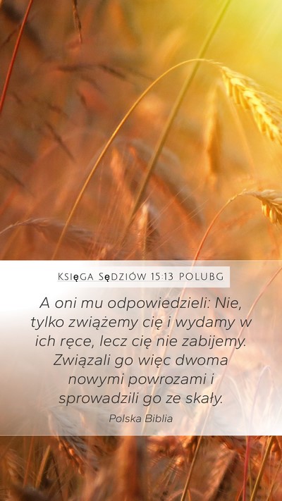 Księga Sędziów 15:13 POLUBG Bible Verse Image