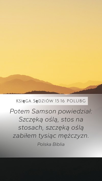 Księga Sędziów 15:16 POLUBG Bible Verse Image