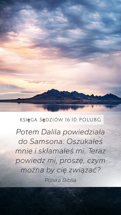 Księga Sędziów 16:10 POLUBG Bible Verse Image
