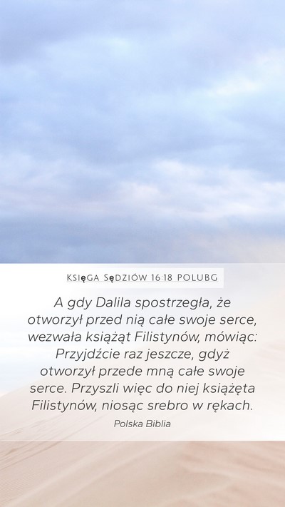 Księga Sędziów 16:18 POLUBG Bible Verse Image