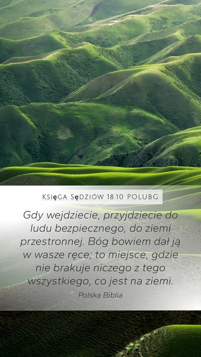 Księga Sędziów 18:10 POLUBG Bible Verse Image