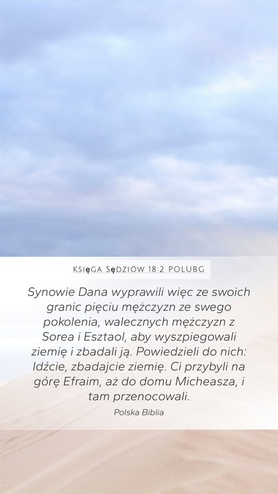 Księga Sędziów 18:2 POLUBG Bible Verse Image