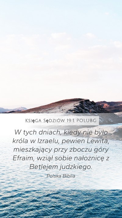 Księga Sędziów 19:1 POLUBG Bible Verse Image