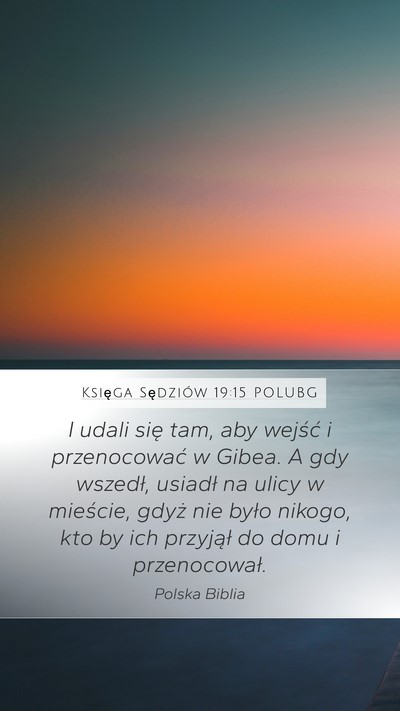 Księga Sędziów 19:15 POLUBG Bible Verse Image