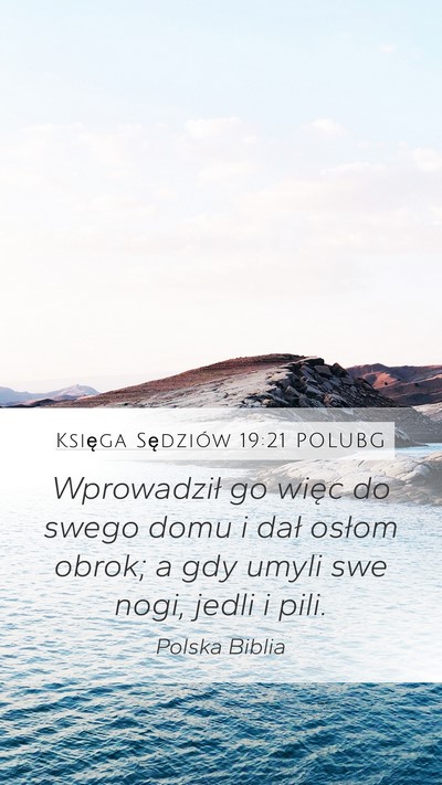 Księga Sędziów 19:21 POLUBG Bible Verse Image
