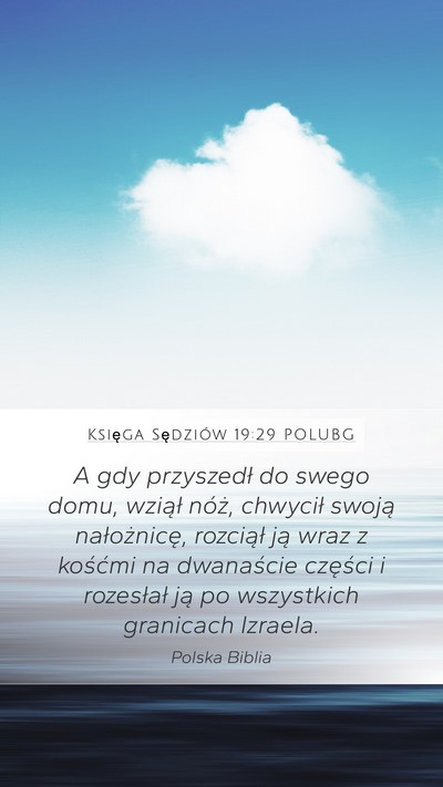 Księga Sędziów 19:29 POLUBG Bible Verse Image