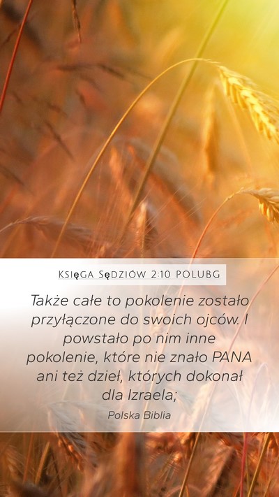 Księga Sędziów 2:10 POLUBG Bible Verse Image