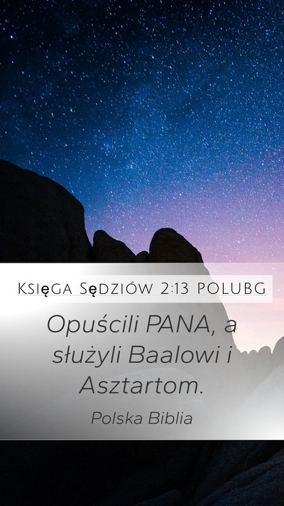 Księga Sędziów 2:13 POLUBG Bible Verse Image