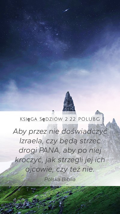 Księga Sędziów 2:22 POLUBG Bible Verse Image