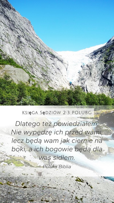 Księga Sędziów 2:3 POLUBG Bible Verse Image