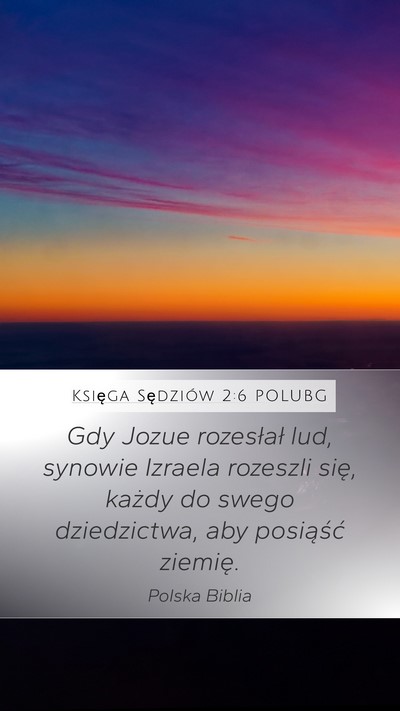 Księga Sędziów 2:6 POLUBG Bible Verse Image
