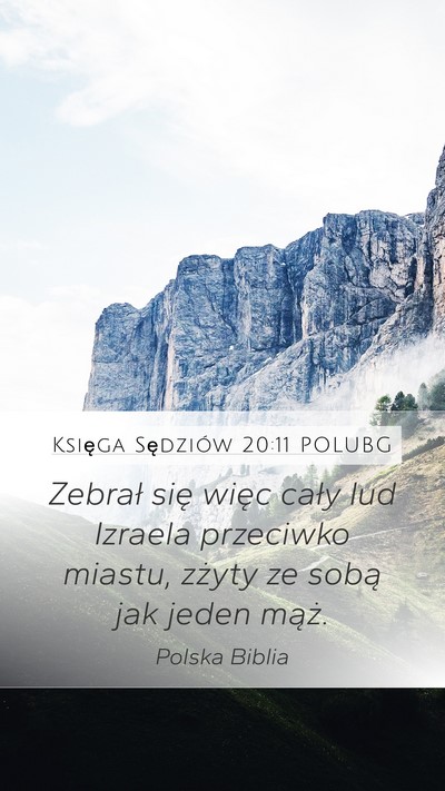 Księga Sędziów 20:11 POLUBG Bible Verse Image