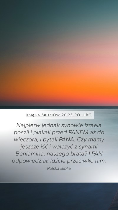 Księga Sędziów 20:23 POLUBG Bible Verse Image