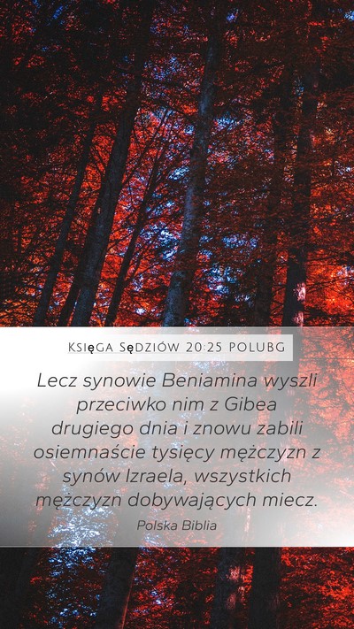 Księga Sędziów 20:25 POLUBG Bible Verse Image