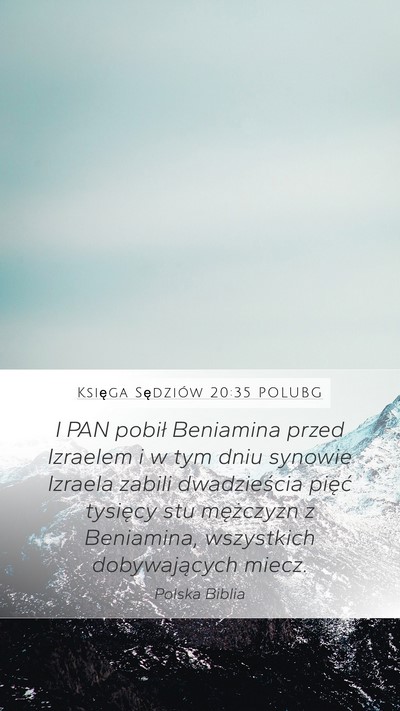 Księga Sędziów 20:35 POLUBG Bible Verse Image