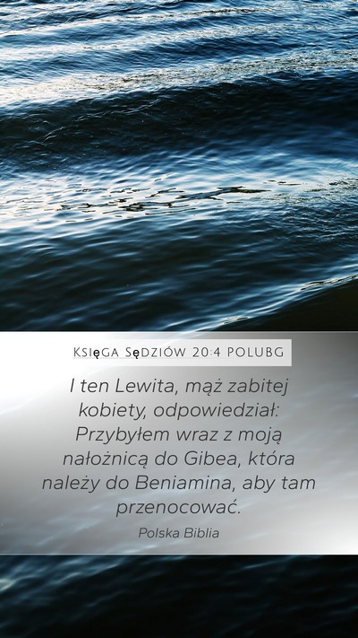 Księga Sędziów 20:4 POLUBG Bible Verse Image