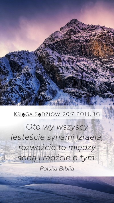 Księga Sędziów 20:7 POLUBG Bible Verse Image
