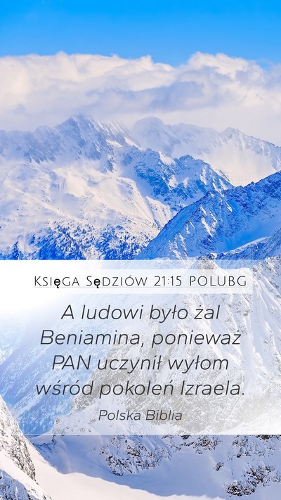 Księga Sędziów 21:15 POLUBG Bible Verse Image