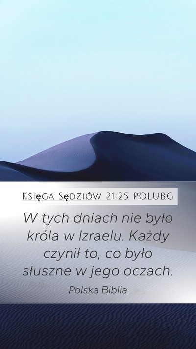 Księga Sędziów 21:25 POLUBG Bible Verse Image