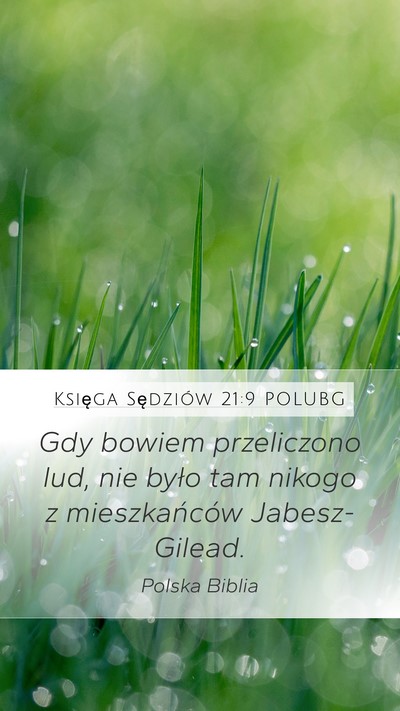 Księga Sędziów 21:9 POLUBG Bible Verse Image