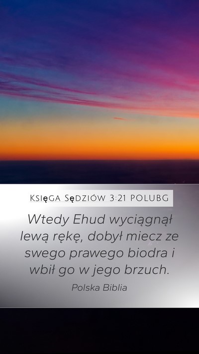 Księga Sędziów 3:21 POLUBG Bible Verse Image