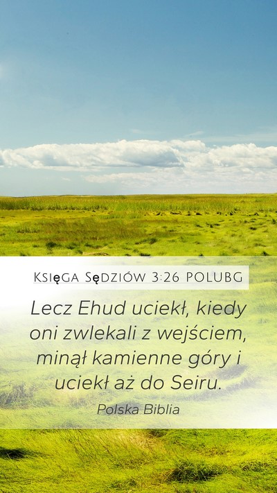 Księga Sędziów 3:26 POLUBG Bible Verse Image