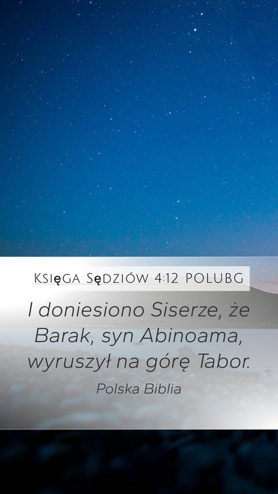 Księga Sędziów 4:12 POLUBG Bible Verse Image