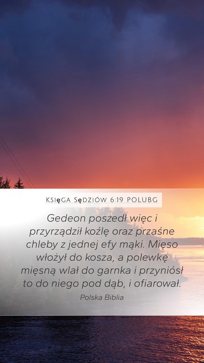 Księga Sędziów 6:19 POLUBG Bible Verse Image